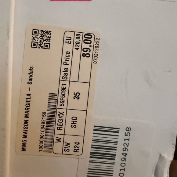 Maison Martin Margiela White Embossed Logo Slide Sandals EU35 - Picture 8 of 8
